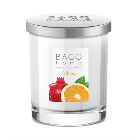 Свеча ароматическая Цитрус в стекле, 132 гр.