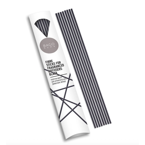 Палочки для ароматического диффузора черные Фибра, 20 см.