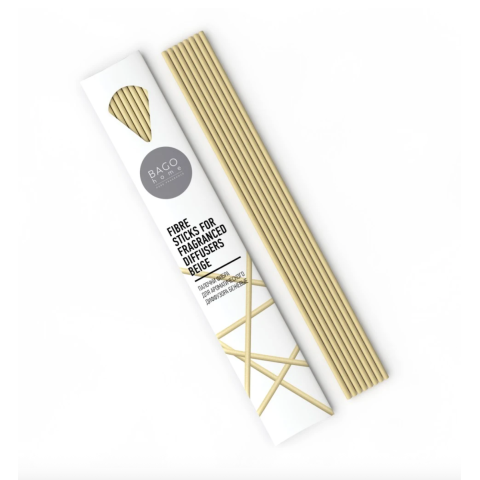 Палочки для ароматического диффузора бежевые Фибра, 23 см.