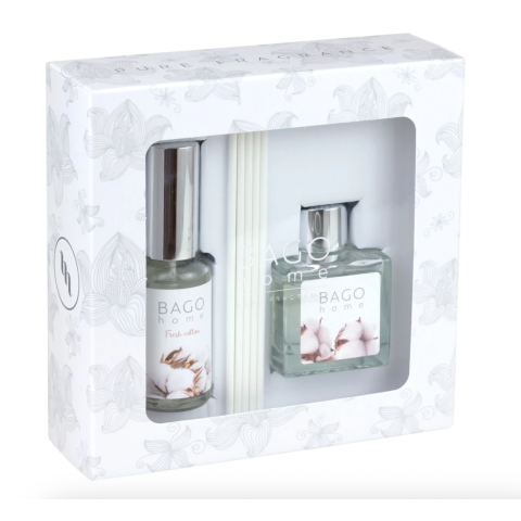 Набор ароматический Свежий хлопок (диффузор 45 мл. + спрей 30 мл.)