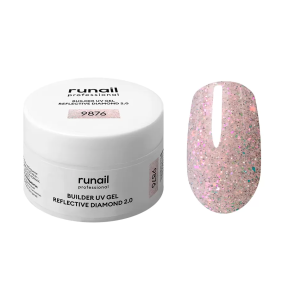 9876 RuNail Моделирующий светоотражающий 2.0 УФ Builder гель, 15 гр.