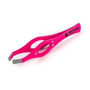 МЕТЦГЕР PT-213(2)-DР Пинцет прямой темно-розовый со стразами