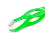 МЕТЦГЕР PT-213(2)-GN Пинцет прямой зеленый со стразами