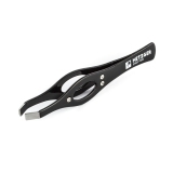 МЕТЦГЕР PT-213(2)-BL Пинцет прямой черный со стразами