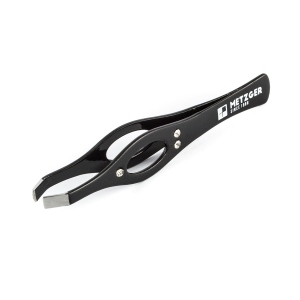 МЕТЦГЕР PT-213(2)-BL Пинцет прямой черный со стразами