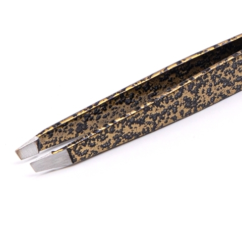 МЕТЦГЕР PT-361-R/D Пинцет скошенный леопардовый