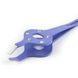 МЕТЦГЕР PT-363(5)-РР Пинцет прямой фиолетовый со стразами