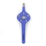 МЕТЦГЕР PT-363(5)-РР Пинцет прямой фиолетовый со стразами