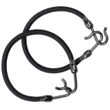 MI-8013 Резинка для волос с крючком черная (упак/2 шт.)