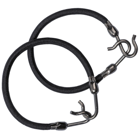 MI-8013 Резинка для волос с крючком черная (упак/2 шт.)