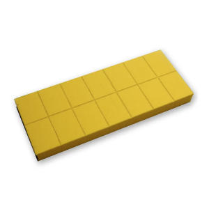 3822 RuNail Баф мини универсальный, жёлтый 100/180, 14 шт./упак.