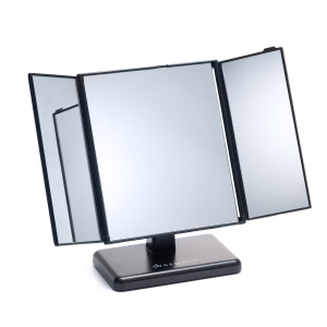 MR-7014 DEWAL Зеркало настольное, складное, трехстворчатое, чёрное