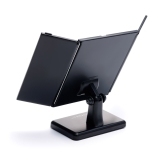 MR-7014 DEWAL Зеркало настольное, складное, трехстворчатое, чёрное