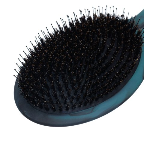 BRS02 DEWAL Щетка массажная овальная, с нейлоновым штифтом и натуральной щетиной, 15 рядов