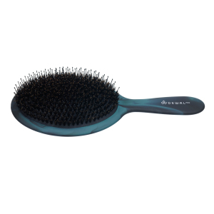 BRS02 DEWAL Щетка массажная овальная, с нейлоновым штифтом и натуральной щетиной, 15 рядов