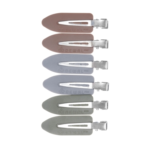 CL23brown Зажим "Лепесток" пластик, 6 см (6 шт)