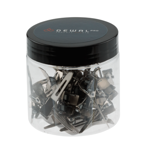 СL139 Зажим серебристый, одинарный, металл, 4,4 см (50 шт)