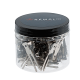 СL939 Зажим серебристый, двойной, металл, 4,6 см (50 шт)