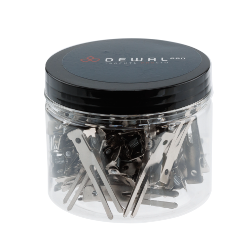 СL939 Зажим серебристый, двойной, металл, 4,6 см (50 шт)