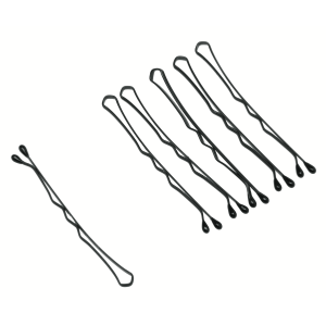 CL153 Невидимки черные волна, жесткие, 50 мм (500 гр./ упак).