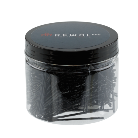 CL153 Невидимки черные волна, жесткие, 50 мм (500 гр./ упак).