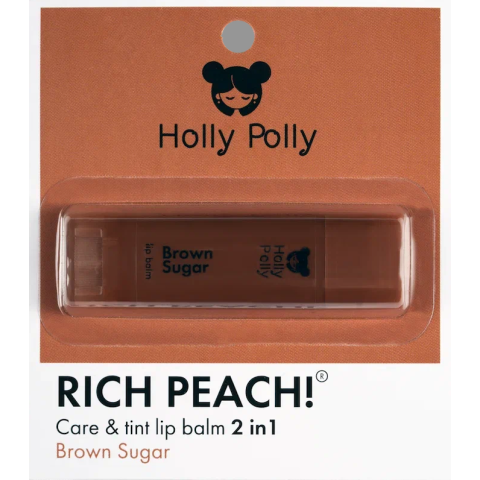 Holly Polly Оттеночный бальзам для губ коричнево-персиковый, 4,9 гр.