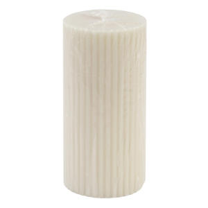 Свеча пеньковая рифлёная 5 см/7,5 см, белый