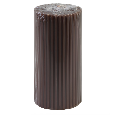 Свеча пеньковая рифлёная 5 см/7,5 см, шоколадный