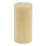 Свеча пеньковая рифлёная 5 см/7,5 см, слоновая кость