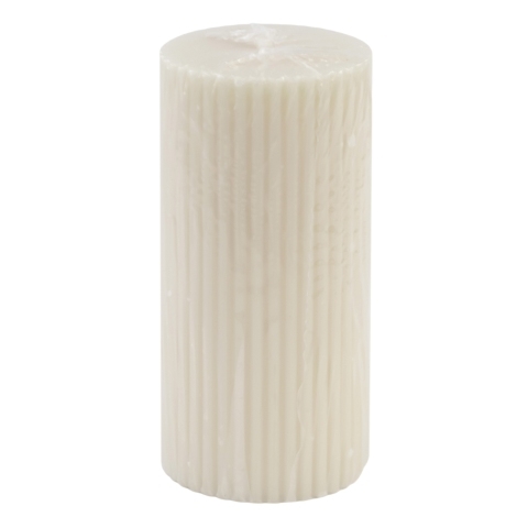 Свеча пеньковая рифлёная 5 см/15 см, белый