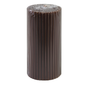 Свеча пеньковая рифленая 5 см/15 см, шоколадный