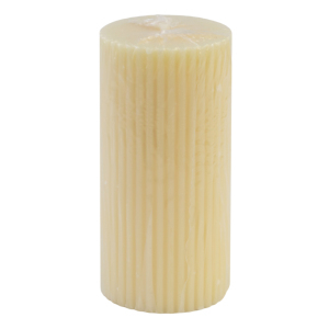Свеча пеньковая рифленая 5 см/15 см, слоновая кость