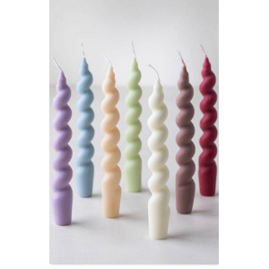 Свеча кручёная 2 см/20 см бежевый