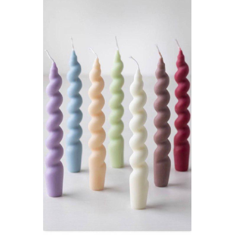 Свеча кручёная 2 см/20 см лавандовый