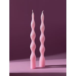 Свеча спираль 2 см/25 см пыльно-розовый