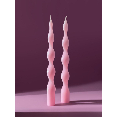 Свеча спираль 2 см/25 см пыльно-розовый