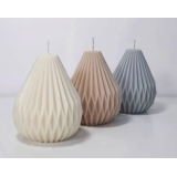 Свеча грушевидная 4 см/9 см слоновая кость