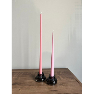 Свеча конусная 40 см бежево-розовый