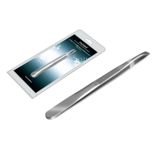 0141 RuNail Пинцет со скошенными краями профессиональный