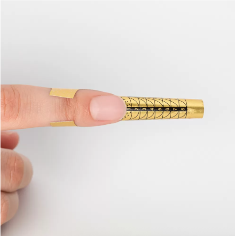 4098 RuNail Формы одноразовые Золотые, 100 шт.