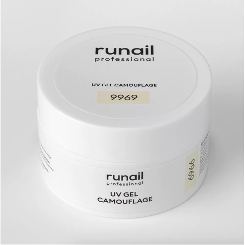 9969 RuNail Камуфлирующий УФ Гель Сгущенное молоко, 15 гр.