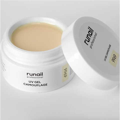 9969 RuNail Камуфлирующий УФ Гель Сгущенное молоко, 15 гр.