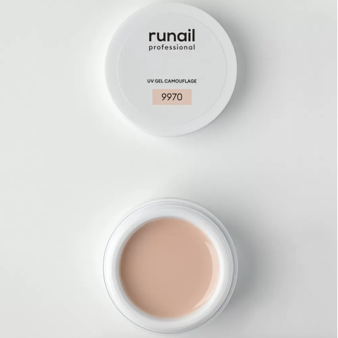 9970 RuNail Камуфлирующий УФ Гель Топленое молоко, 15 гр.
