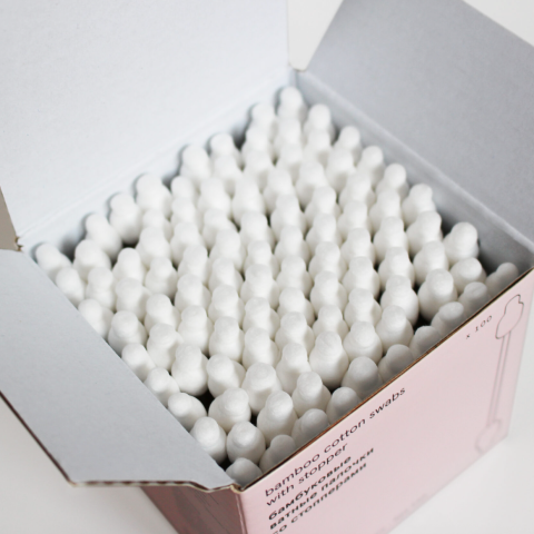 3509 Бамбуковые ватные палочки со стоппером, 100 шт.