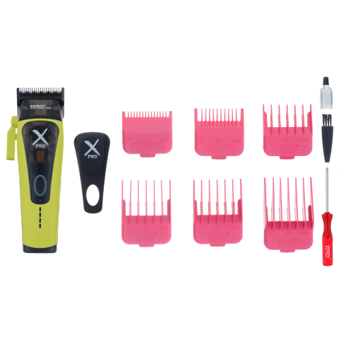 MRD-HC-999C green Машинка для стрижки, 10000-13000 об/мин, нож 45 мм, 0,3-4,0 мм, 6 насадок