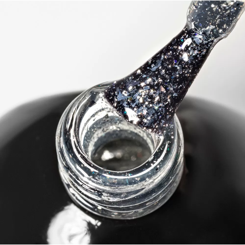 9908 RuNail Топ глянцевый Coat Effect Silver Potal, 9 мл.