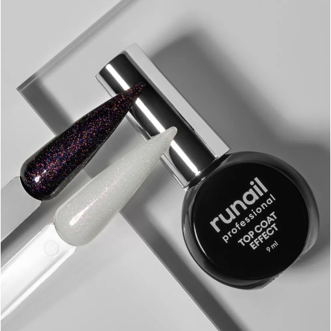 9909 RuNail Топ глянцевый Coat Effect Purple Aurora, 9 мл.