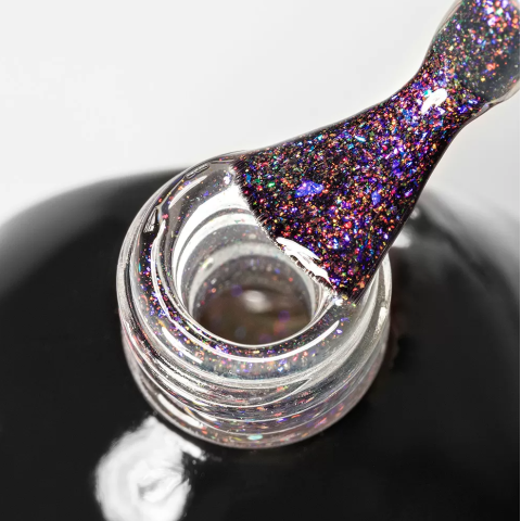 9909 RuNail Топ глянцевый Coat Effect Purple Aurora, 9 мл.