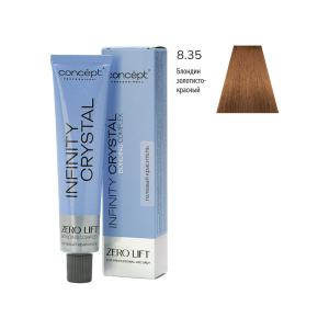 КОНЦЕПТ INFINITY CRYSTAL 8.35 Гелевый красител блондин золотисто-красный, 60 мл.