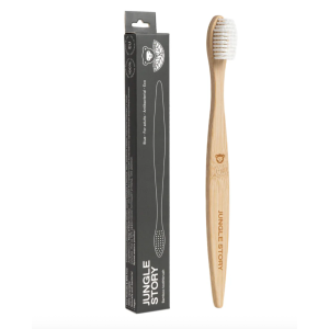 Зубная щётка Бамбуковая мягкие щетины, белая